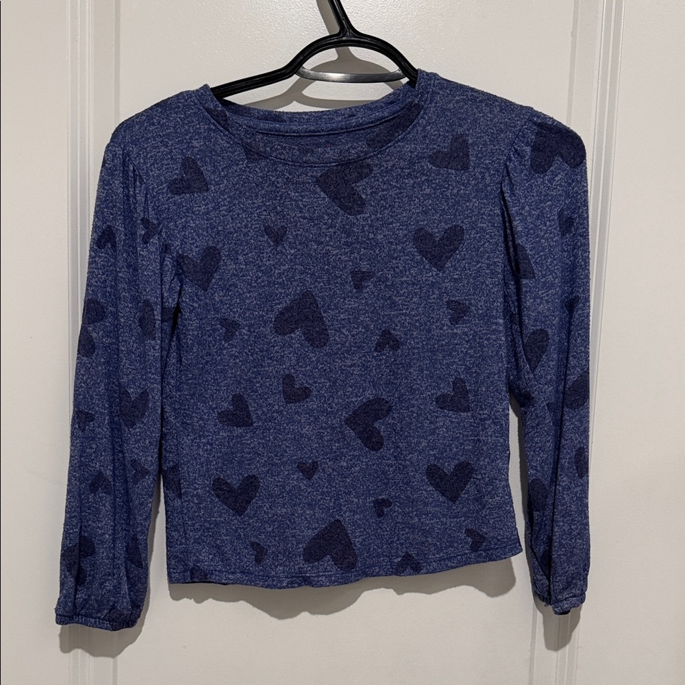 Cat & Jack Blue Heather Tee with Orange Detail